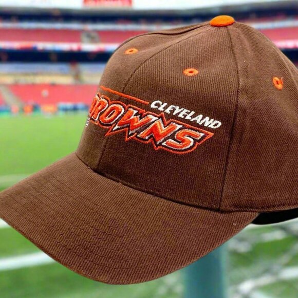 Cleveland Browns Vintage Late '90s NFL "3-D Browns" NOS Cap from Logo Athletic - Picture 1 of 6
